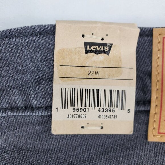 Levi's Women's Gray Straight Jeans Wedgie High-Rise Medium Wash Size 22W (A-1) - Picture 9 of 10